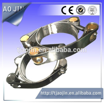 Galvanized double bolt high pressure pipe clamps